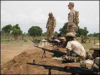 US Marines train in Chad
