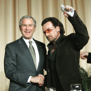 Bono and Mass Murderer Bush