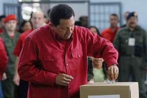 Chavez casts his vote