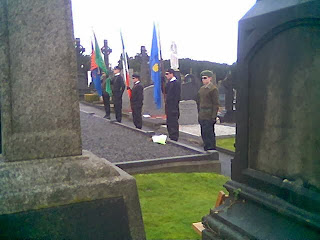 RSF Colour Party and Na Fianna ireann members at the commemoration.