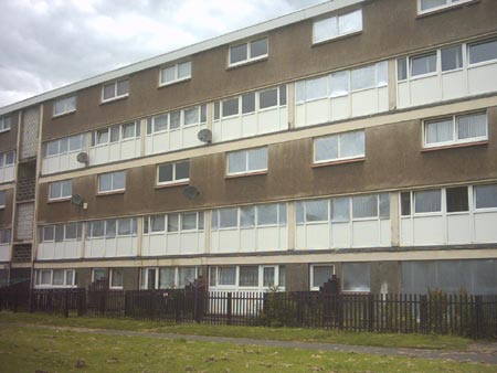 Click on image to see full-sized version Nearly all boarded up in some 5-storey blocks.