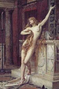 Hypatia - mathematician of alexandria - as she was imagined upon her murder by a victorian painter.