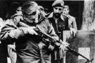 Zbigniew Brzezinski arming Afghan groups in 1979 (i think or early '80)