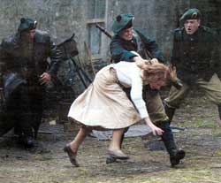 Black & Tans in action - film pic with An Phoblacht review