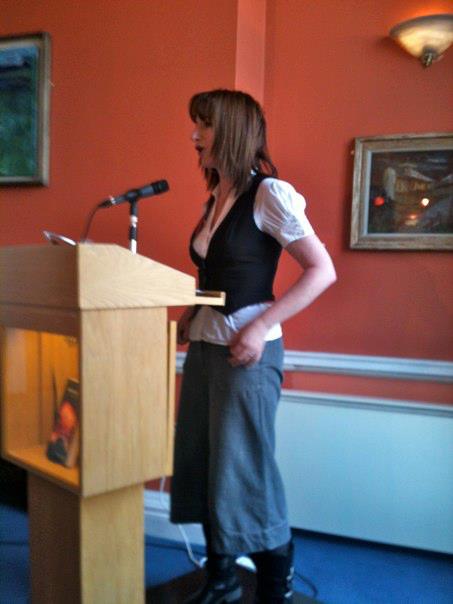 Clare Daly speaking at Dublin launch of Mentioning the War 