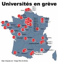 blocked and occupied universities all over france