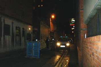 The Guards, Following The March Down A Side Street, Discover Obstacles In Their Path