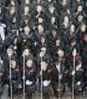 a battalion of catholic widows hear open air mass in Madrid November 9th.