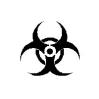 this is the universal symbol for biohazard. DO NOT TOUCH anything we this symbol. Even if it's a fan of the rock music band. especially if it's a fan.