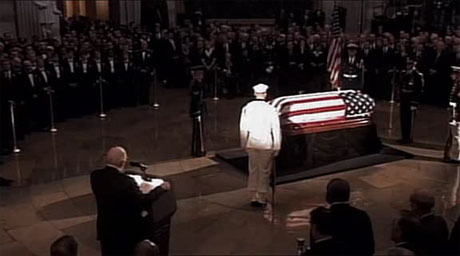 Cheney gives the eulogy at Bush's funeral