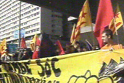 students protest  in Barcelona