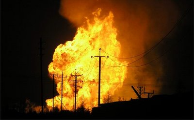 explosion in Russia pipeline