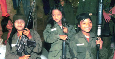 Not scared nor scary? the creche of child soldiering & those guns aren't chinese