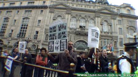 Zionists and Communists protest against Palestine