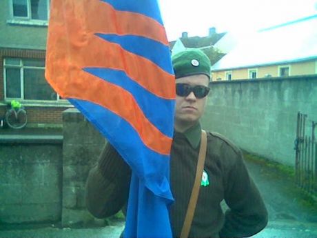 A member of Na Fianna ireann at the Balbriggan RSF Easter Commemoration , Sat 3rd April 2010.