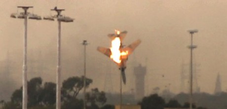 Libyan jet shot down.