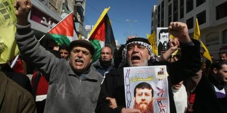Palestinian hunger striker Khader Adnan was due to be released from administrative detention today. HAZEM BADER/AFP/Getty Images