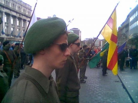 A Na Fianna ireann member at the RSF Easter Monday Commemoration at the GPO in Dublin , 9-4-2012.