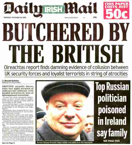 The Mail leads the attack on British terrorism Nov 30 2006