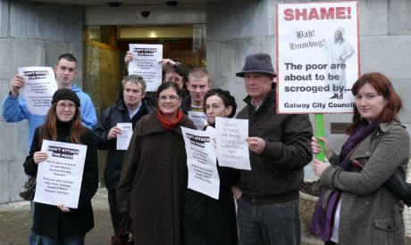 Solidarity from Labour Councillor; Collette Connolly (in orange scarf) 