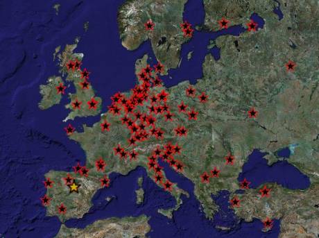 World Map of protests in solidarity with the Greek uprising