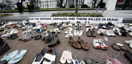 what a waste of shoes - they could go to poor Americans or Africans or African Americans...