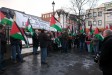 DAWC Rally, at Derry's war memorial in The Diamond,  marking the anniversary of Israel's assault on Gaza.