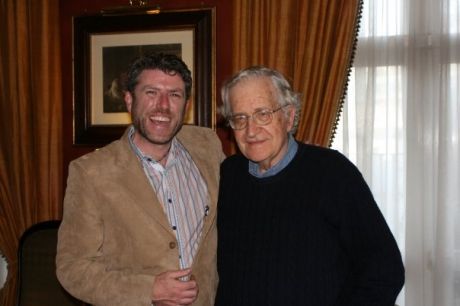 John Hurson with Noam Chomsky