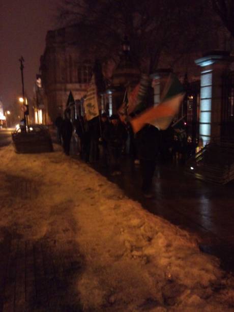 crappy phone image 2 - marching to keep warm