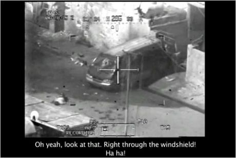 Flashback to the Wikileaks warlogs where US Apache pilots blast people out of existence