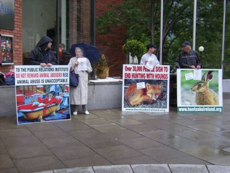 Protest against hunting barbarism