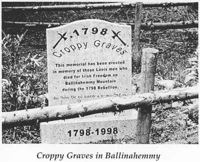 Croppy graves from 1798
