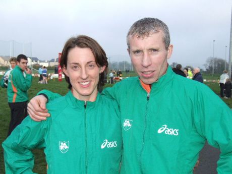 Rosemary Ryan and Seamus Power each a winner of Ras na hEireann pose obligingly for the camera.