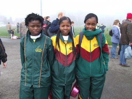 From left: Noria Sbanda, Cynthia Dlamini, Precious Mnisi - all from South Africa at the Ras this afternoon.