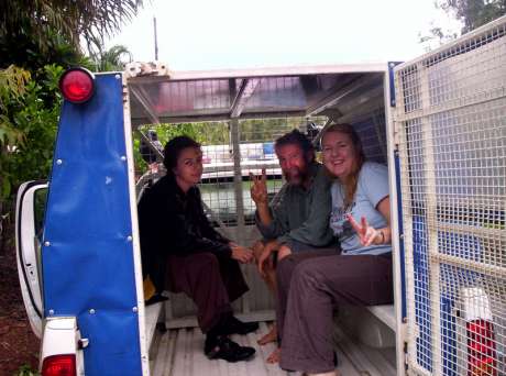 Adele, Jim & Donna on the Way to Berrimah Prison, Darwin