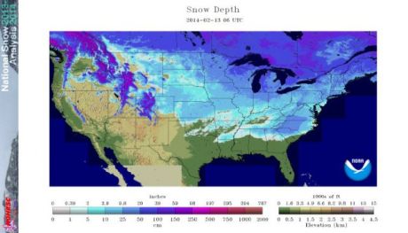 Heres the current US snow map. Note Florida has no snow. <br>Alaska, not shown, does, and Hawaii, not shown, does 