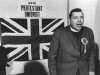 Ian Paisley with his religion and politics nailed to the Union Jack