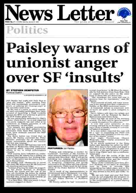 Leave RUC killers alone says Paisley