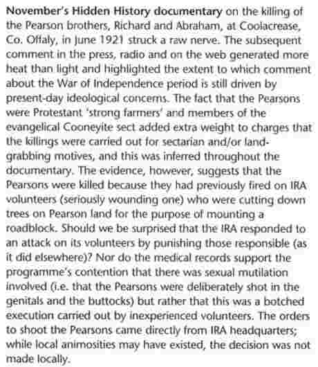 Brian Hanley of NUI Maynooth criticises RTE programme - History Ireland JanFeb08