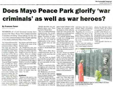 Another view of the Mayo War Park CLICK TO READ
