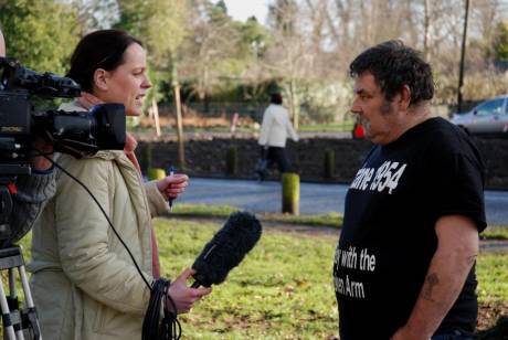 Kevin Flanagan being interviewed by RTE.