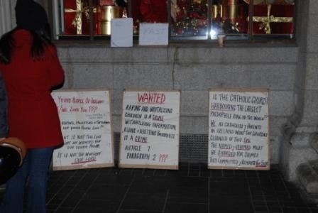 Placards out side the GPO.