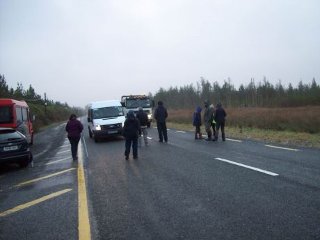 Shell truck & IRMS van blocked