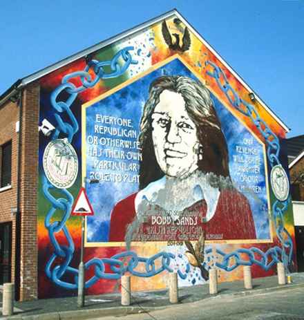 West Belfast Bobby Sands Hunger Strike mural