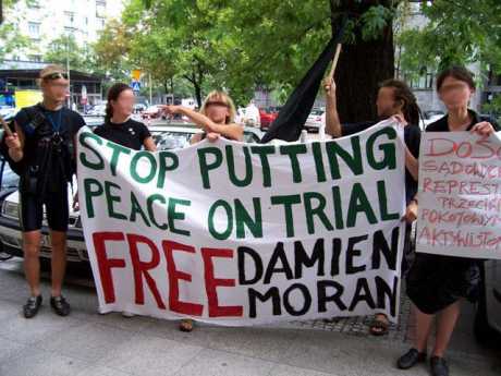 Anarchists Gather Outside the Irish Embassy in Warsaw