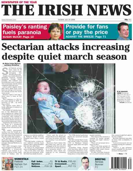 Huge increase in sectarian attacks - more than 'normal' number of attacks