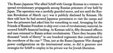 Screen shot via Google Books - Jacob Schiff helped finance the Bolsheviks, years before the Revolution