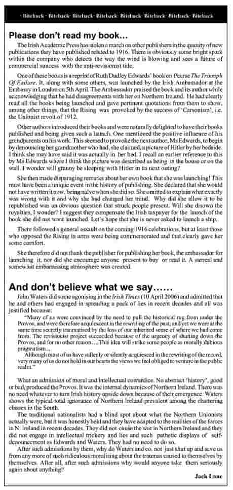The item so offending Ruth Dudley Edwards (IPR May2006) - double-click to read, left-click to save