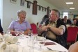Susan Welsh, Saintfield; Archbishop MIchael Desmond Hynes OMD PhD, secretary, Cooley Environmental and Health Group.  Having a chat at lunch.