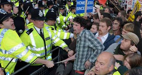 War criminal Bush visits London, Blood on the streets 